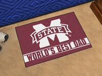 Mississippi State University World's Best Dad Starter Rug