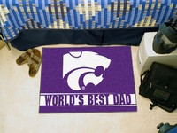 Kansas State University World's Best Dad Starter Rug
