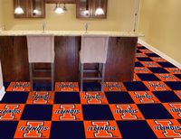 University of Illinois Fighting Illini Carpet Floor Tiles