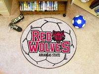 Arkansas State University Red Wolves Soccer Ball Rug