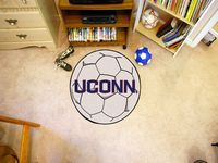 University of Connecticut Huskies Soccer Ball Rug