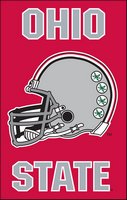 Ohio State University 44" x 28" Applique Banner Flag - Helmet