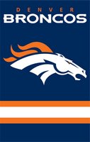 Denver Broncos 44" x 28" Applique Banner Flag