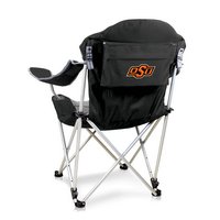 Oklahoma State University Reclining Camp Chair - Black