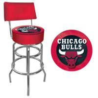 Chicago Bulls Padded Bar Stool with Backrest