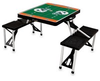 Miami Dolphins Football Picnic Table with Seats - Black