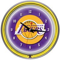 Los Angeles Lakers Neon Wall Clock