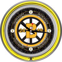 Boston Bruins Vintage Logo Neon Wall Clock