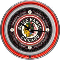 Chicago Blackhawks Vintage Logo Neon Wall Clock