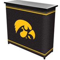 University of Iowa Portable Bar with 2 Shelves
