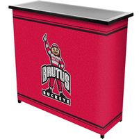 Ohio State University Brutus Red Portable Bar with 2 Shelves