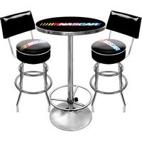 NASCAR Game Room Combo - 2 Bar Stools with Backs & Table