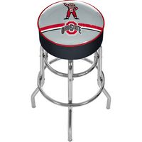 Ohio State University Brutus Stripe Padded Bar Stool