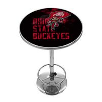 Ohio State University Buckeyes Smoking Brutus Chrome Pub Table